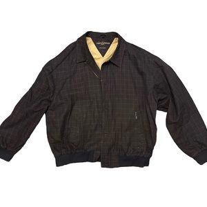 Vintage Tommy Hilfiger Mens XL Harrington Jacket Navy Plaid Golf